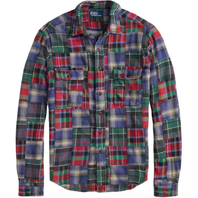 

Мужская рубашка с разноцветным лацканом, средней рабочей одеждой Polo Ralph Lauren, мультиколор