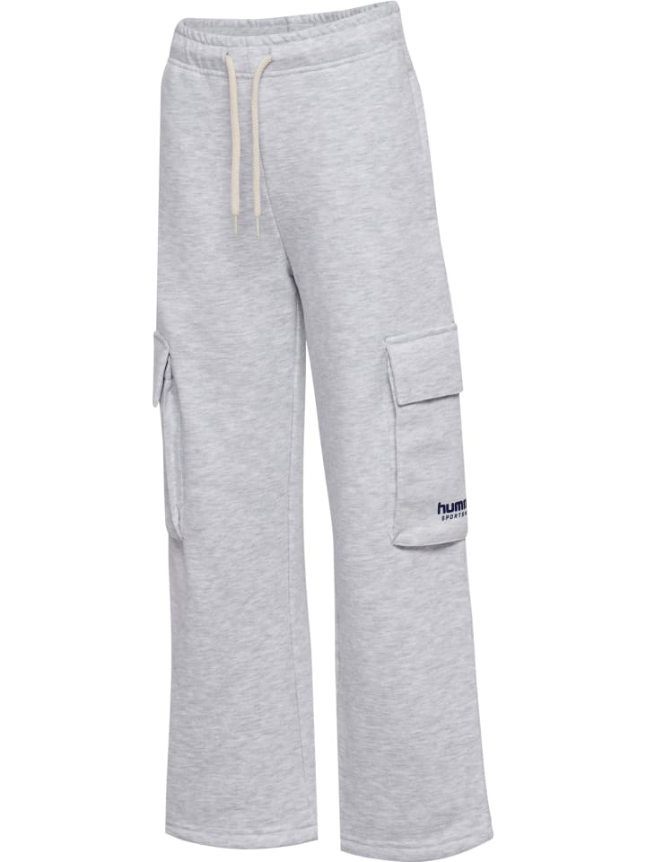 Брюки Hummel с регулируемой талией Hmljr Loose Girls в цвете светло-серый меланж Hummel — фото 4
