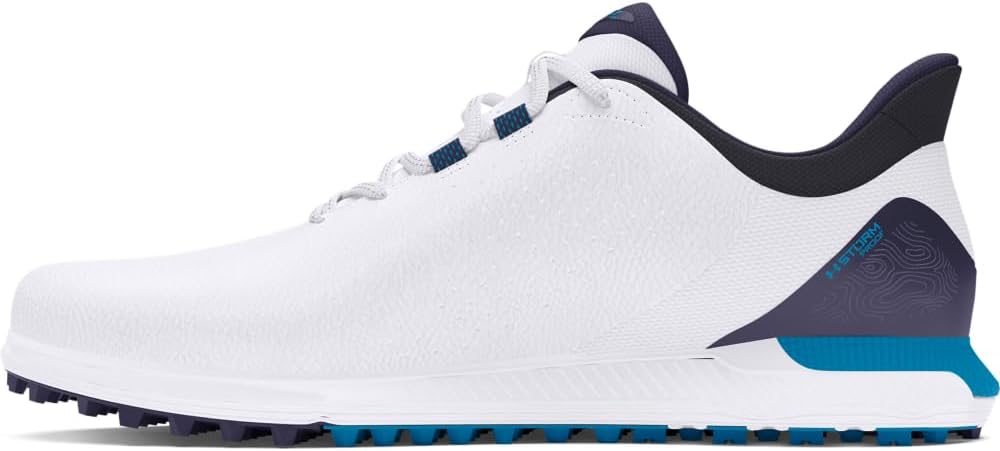 

Мужские кроссовки для гольфа Drive Fade без шипов от Under Armour, (101) White/Capri/Midnight Navy
