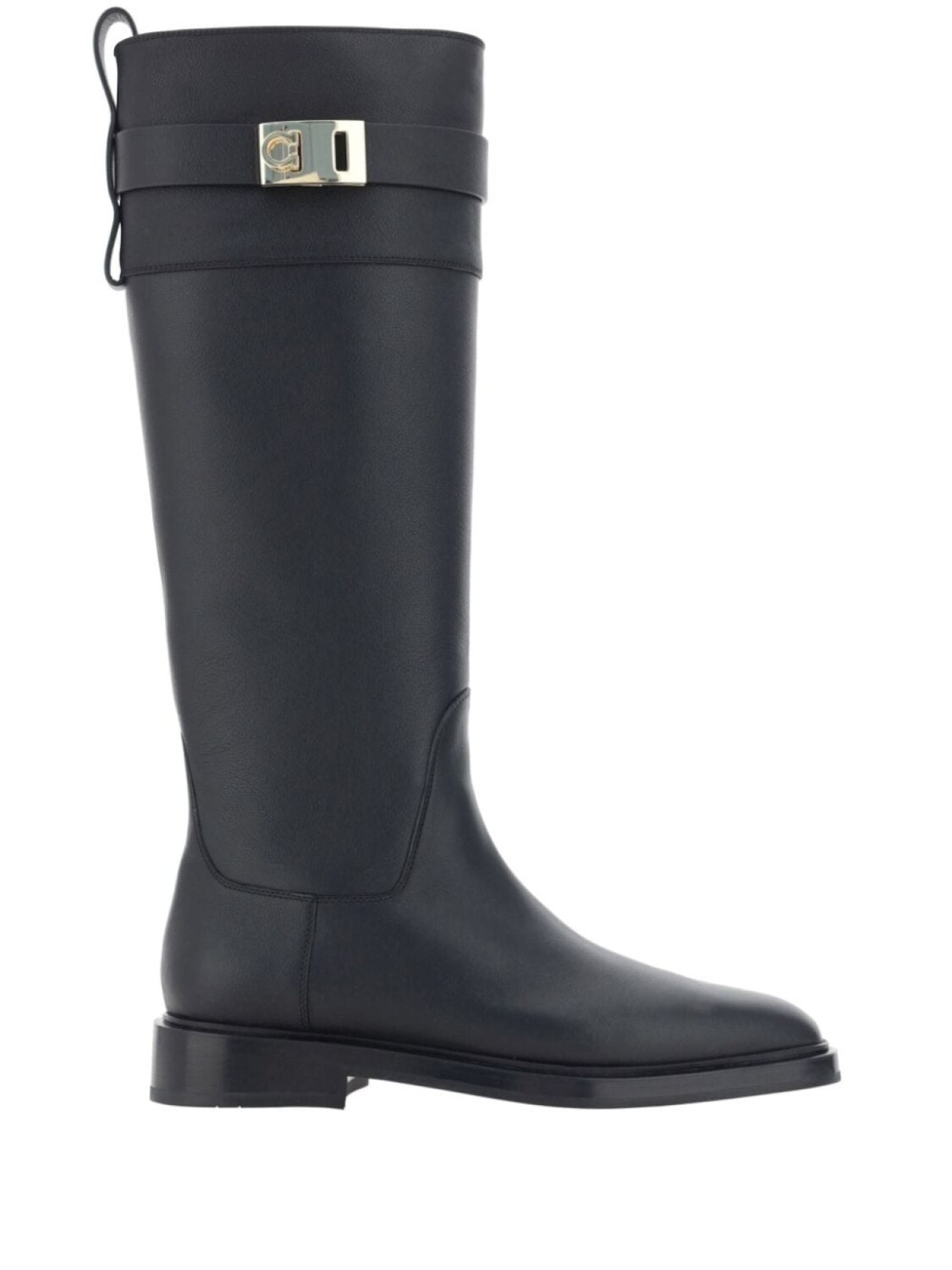 Ferragamo ботинки с пряжками, черный