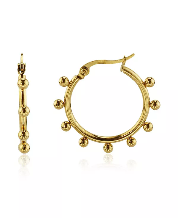 

Серьга-Кольцо Bubble из нержавеющей стали Rebl Jewelry, gold