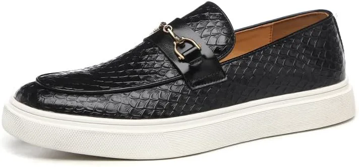 

Мужские кожаные лоферы с монковым ремешком и пенни-лосины, повседневная обувь на выход, мокасины на шнуровке, модные нескользящие легкие удобные прогулочные туфли Boxpopla, черный