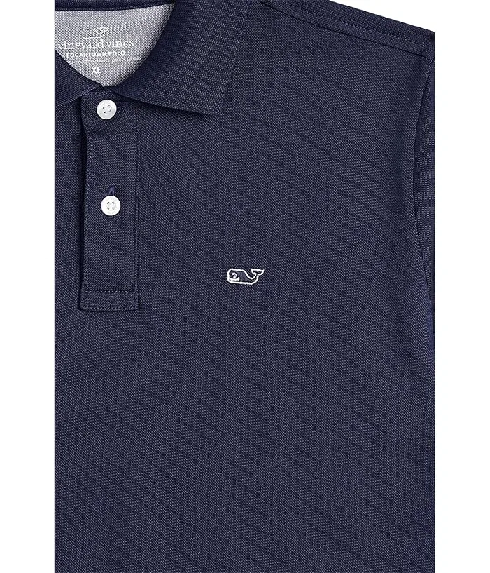 Поло Vineyard Vines Kids Edgartown Pique, Blue Blazer — фото 3
