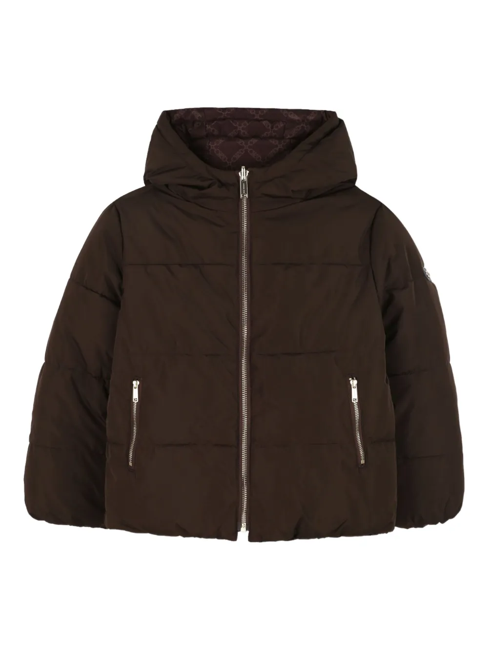 

Двусторонний пуховик Michael Kors Kids, коричневый