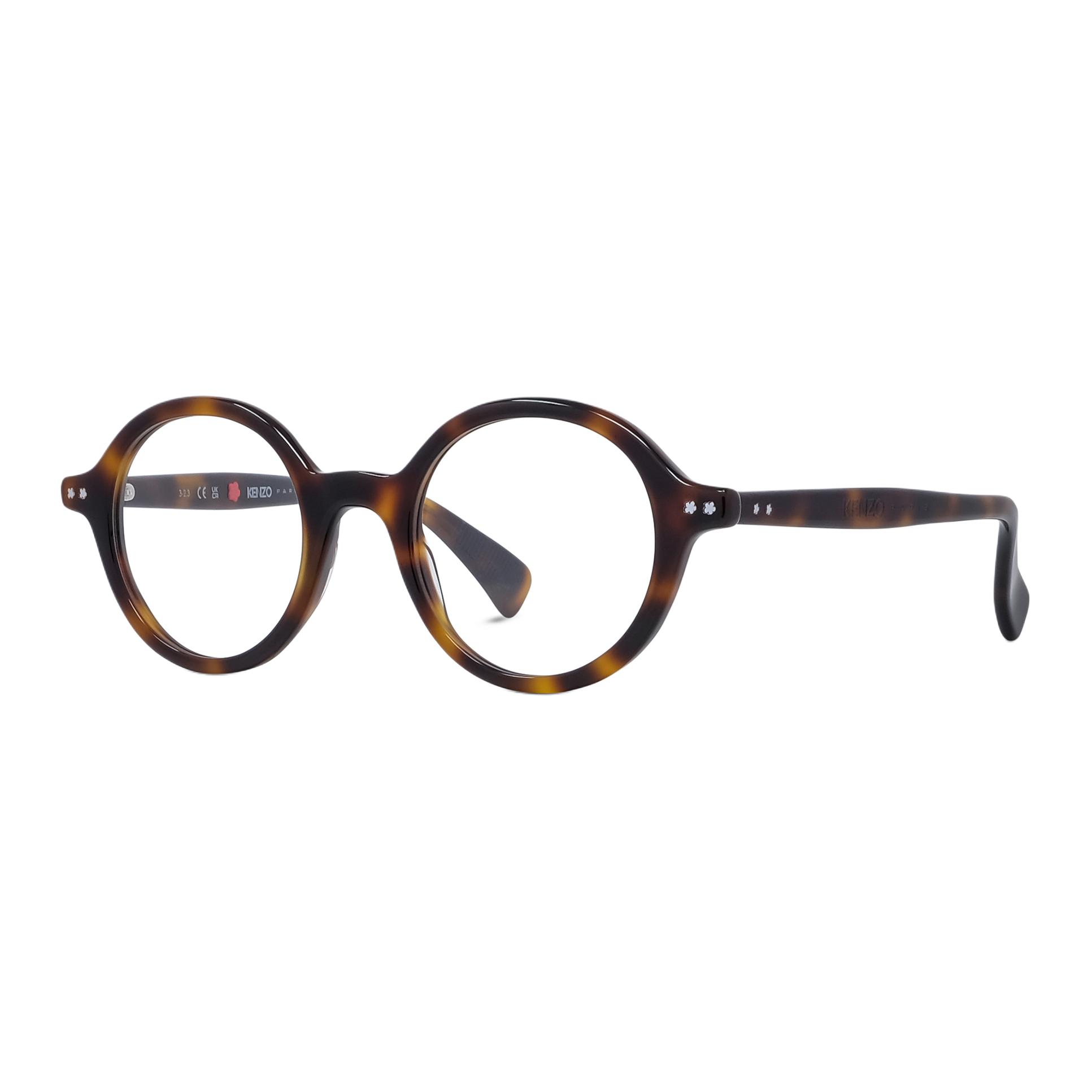 

KENZO Ацетатная круглая оправа для очков унисекс черепахового цвета, Tortoiseshell