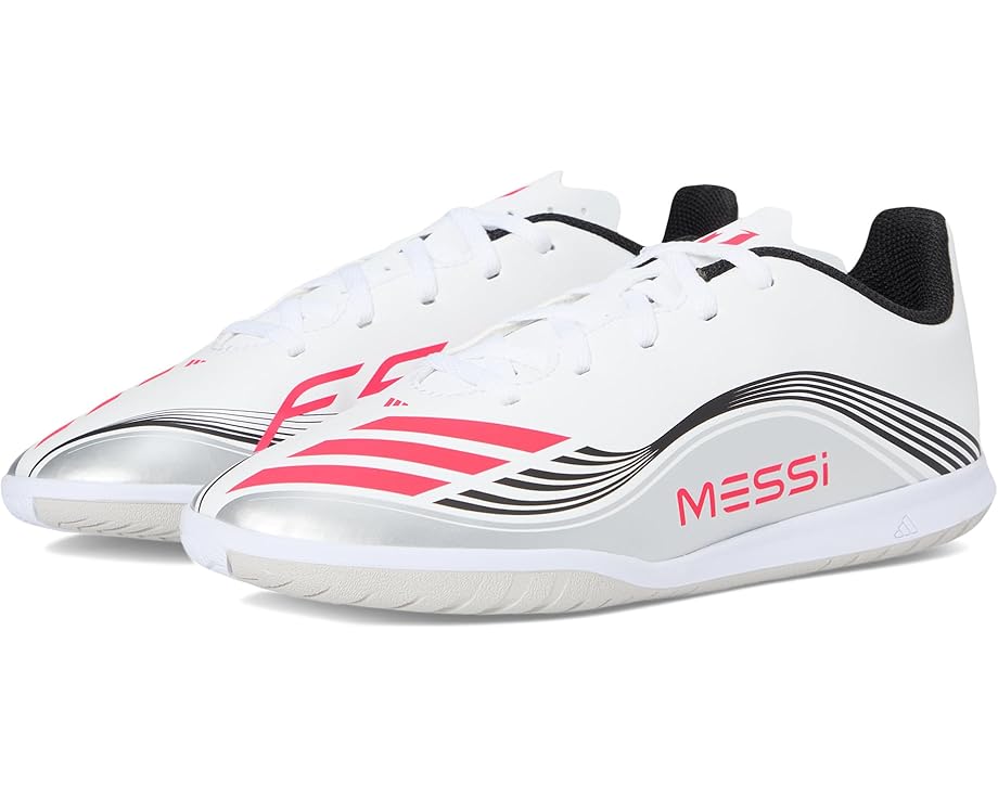 

Кроссовки adidas Kids F50 Messi Club Indoor Cleats, цвет White/Lucid Red/Silver Metallic