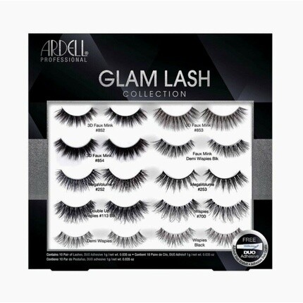 

Новая коллекция Glam Lash Collection, набор из 10 пар ресниц с клеем Duo, Ardell