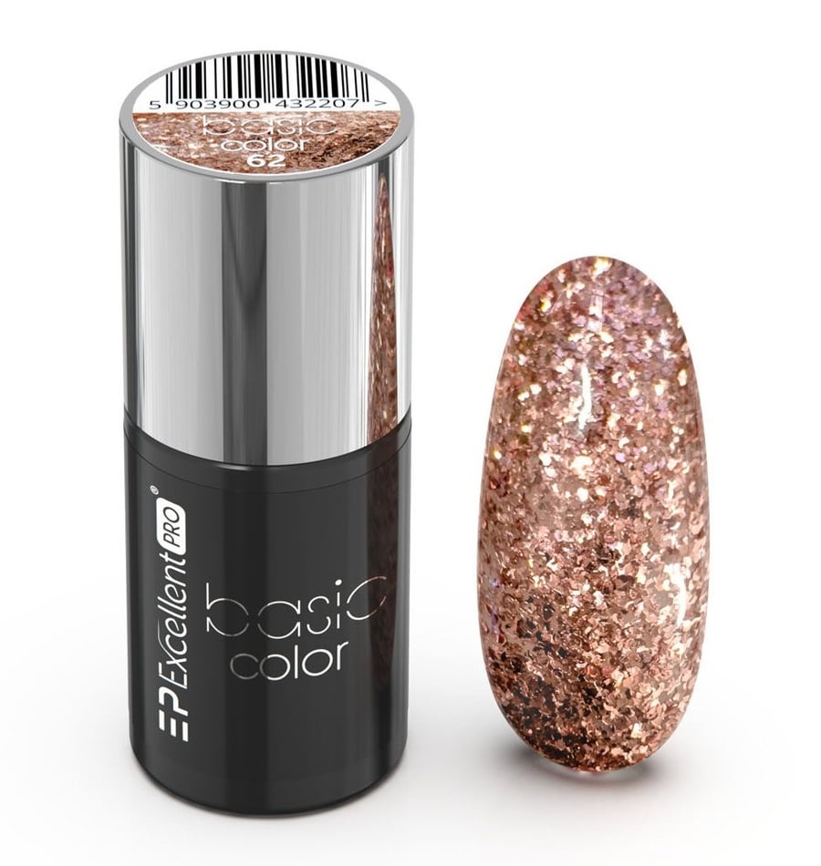 

Гибридный лак Excellent Pro Basic Color 62 Glitter Copper 7 G