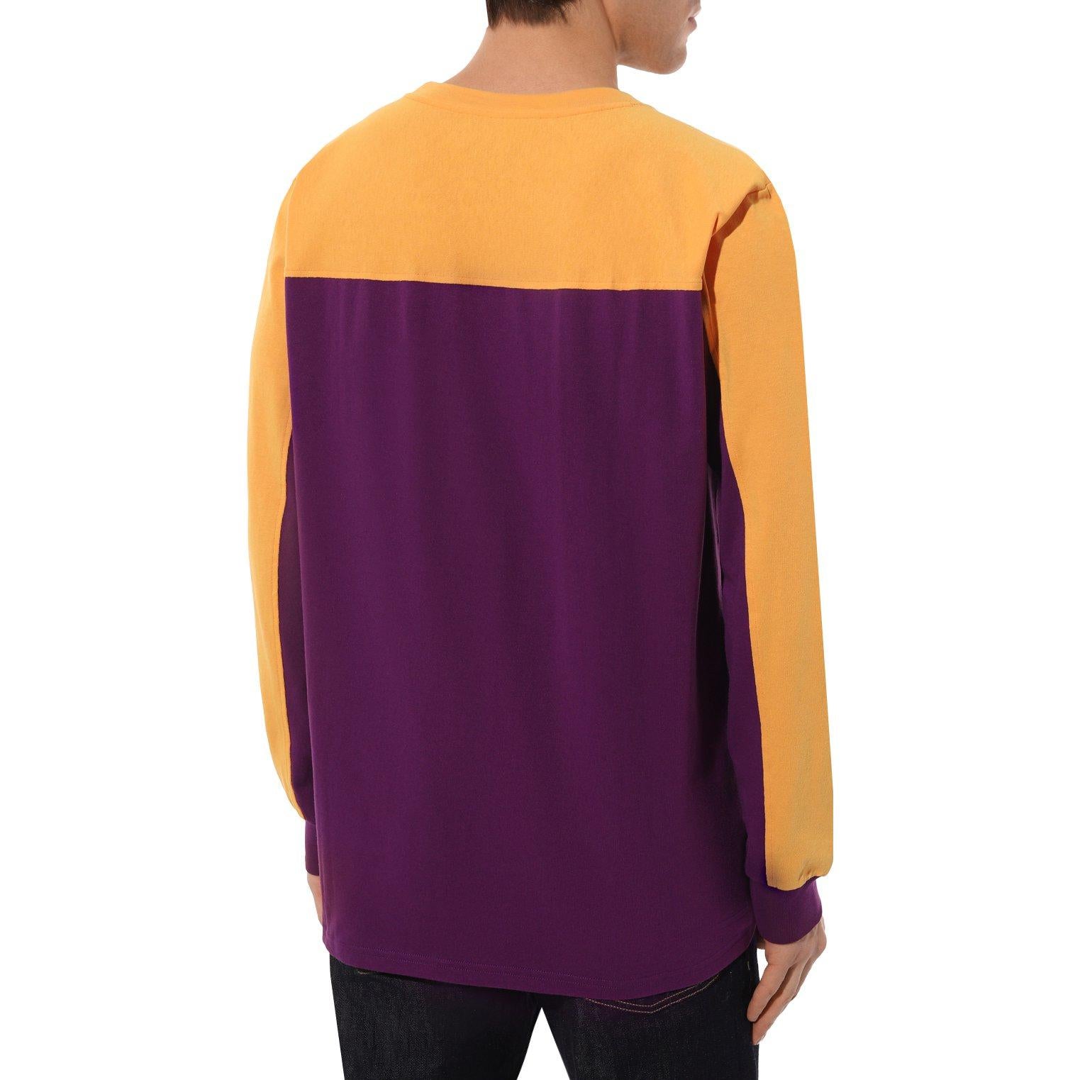 Футболка Gucci x The North Face Long Sleeve Cotton T-Shirt 'Purple Yellow', фиолетовый — фото 3