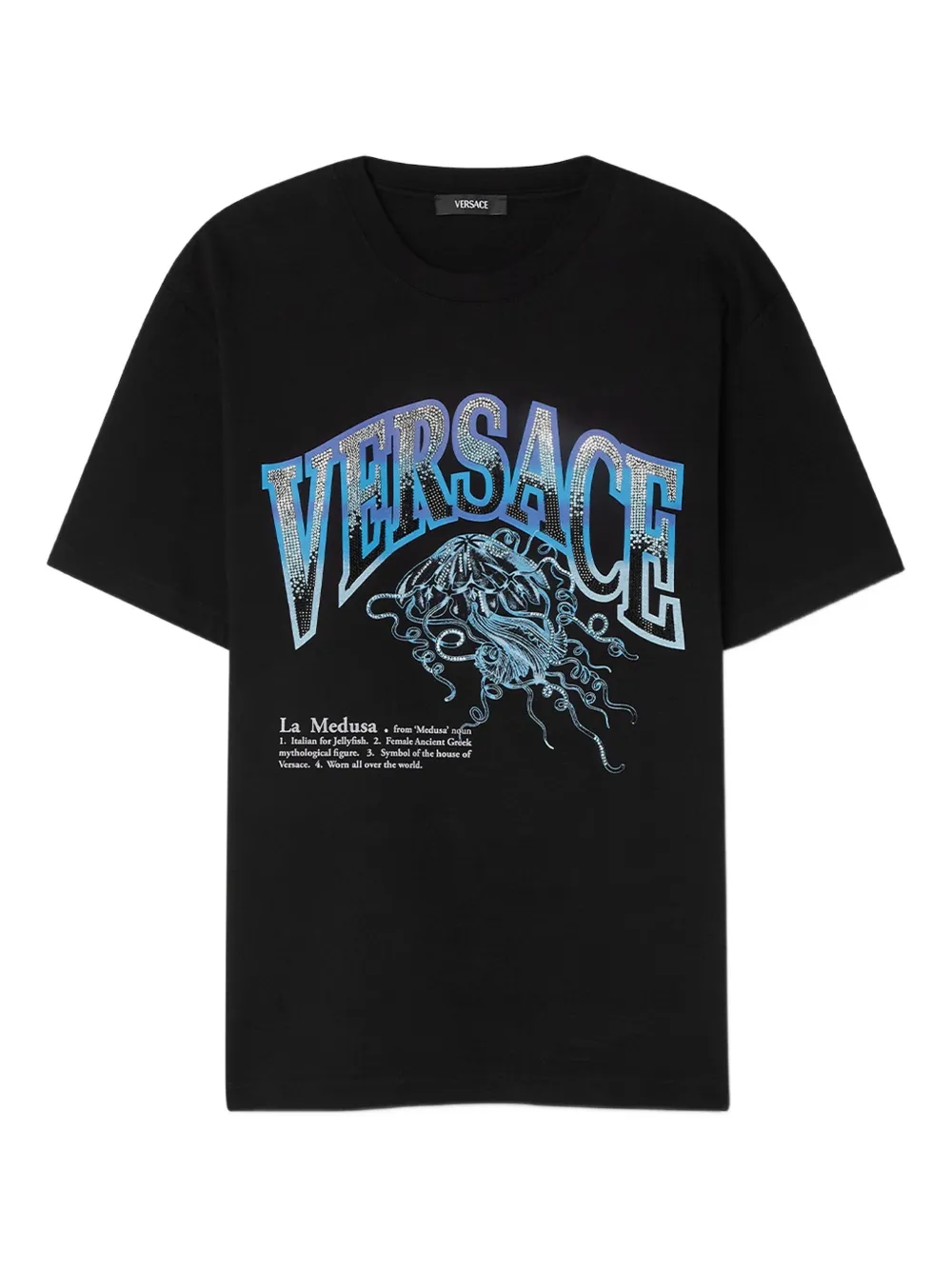 

Футболка La Medusa с кристаллами VERSACE, черный