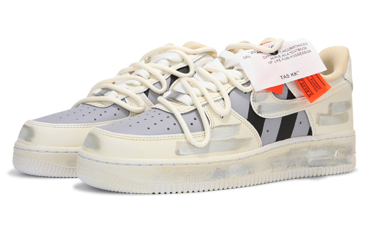 Кроссовки Nike Air Force 1 Low Top Skateboard мужские экрю с серым — фото 3
