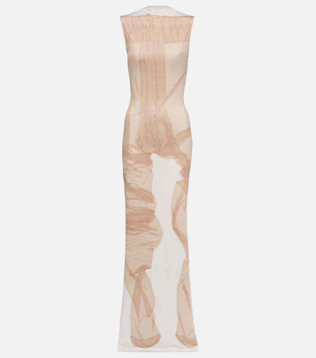 Платье макси с принтом x Katerina Jebb Acne Studios, White/Beige