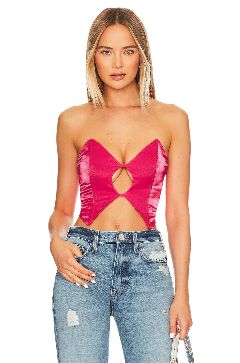 

Топ superdown Clara Cut Out, цвет Hot Pink