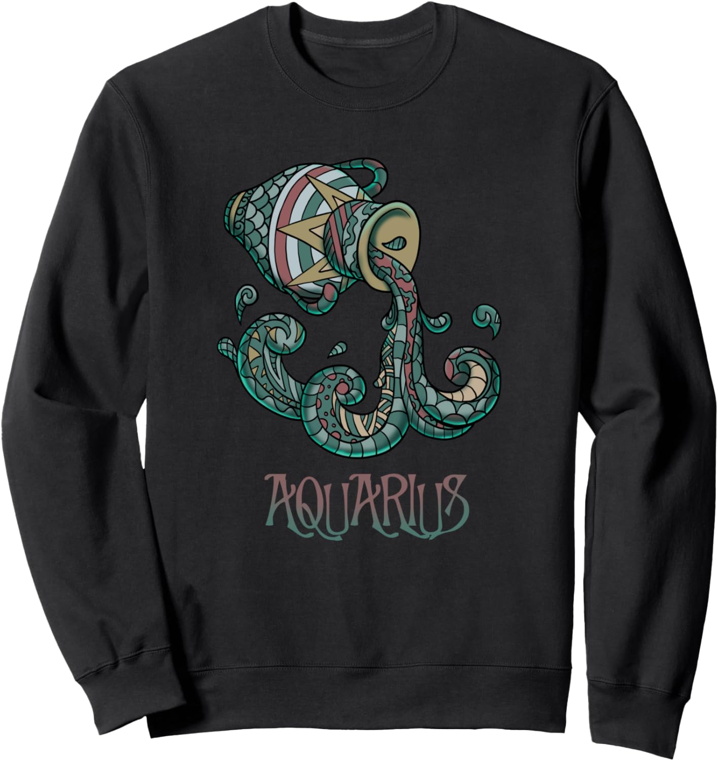 

Толстовка с изображением знака зодиака Водолей, гороскопом и астрологией, на день рождения Ingenius Zodiacs, черный