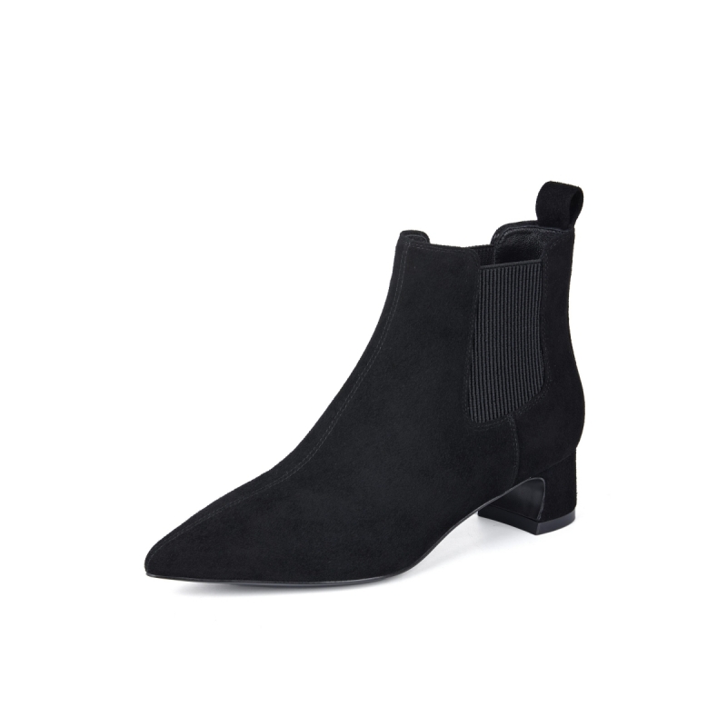ELLE Челси ботильоны женские на каблуке 5 см черные, цвет Black