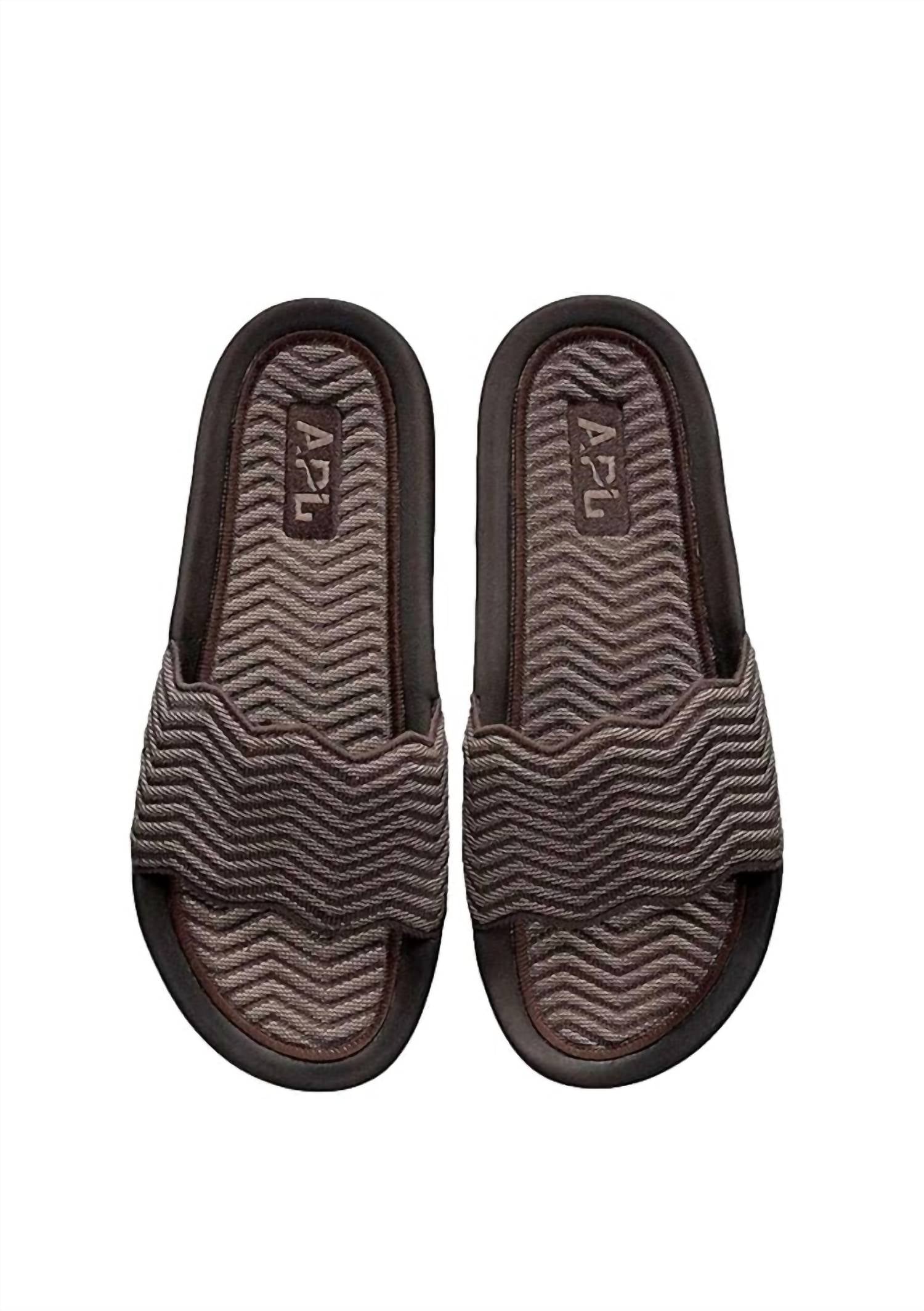 Мужские шлепанцы Techloom Zigzag в цвете шоколад/миндаль Apl, Chocolate/Almond — фото 4