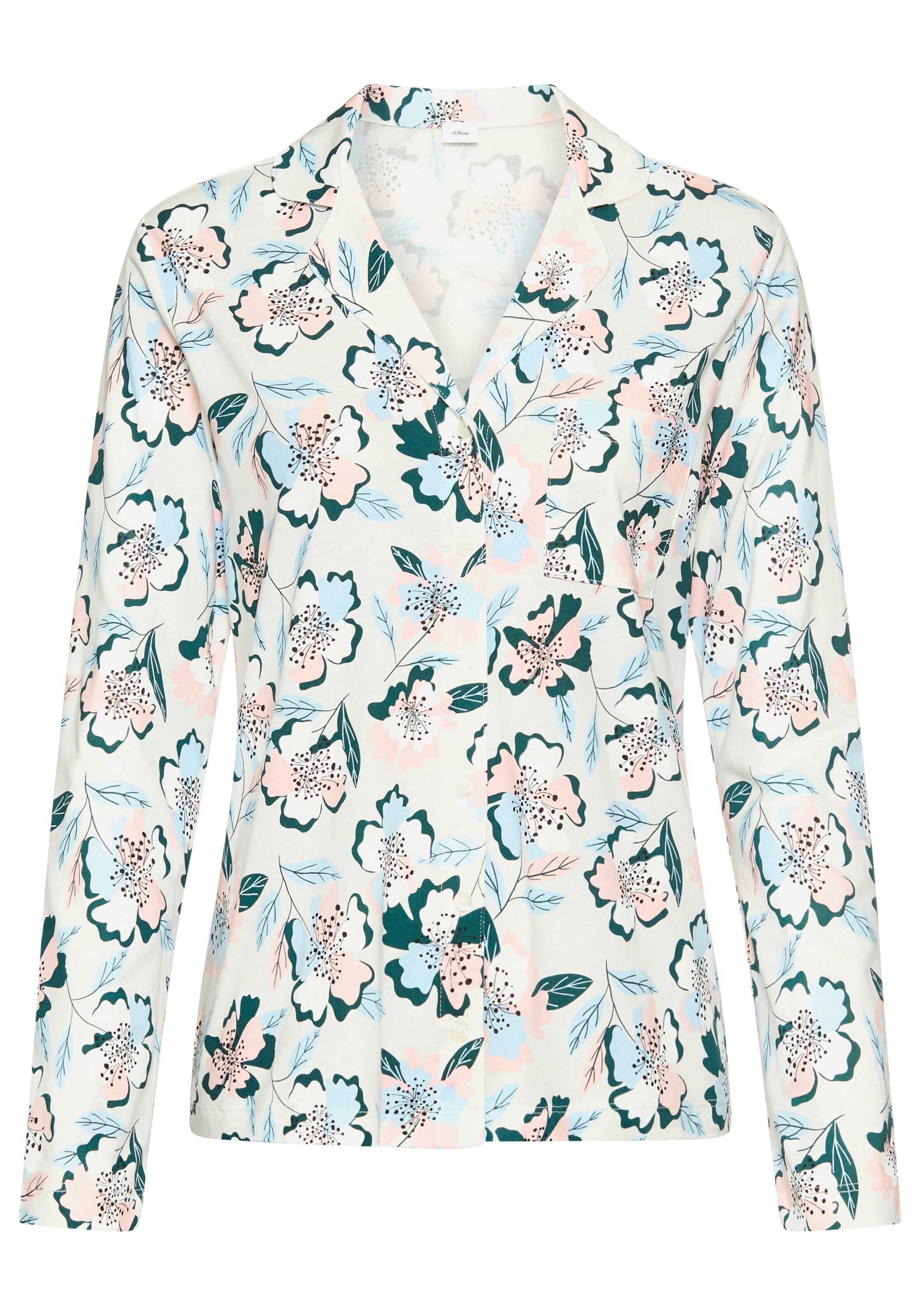 

s.Oliver Пижамная рубашка в светло-голубом цвете