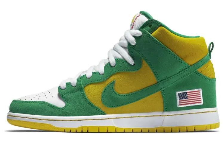 

Кроссовки Nike Dunk High Pro SB Oakland Athletics, Зеленый, Кроссовки Nike Dunk High Pro SB Oakland Athletics