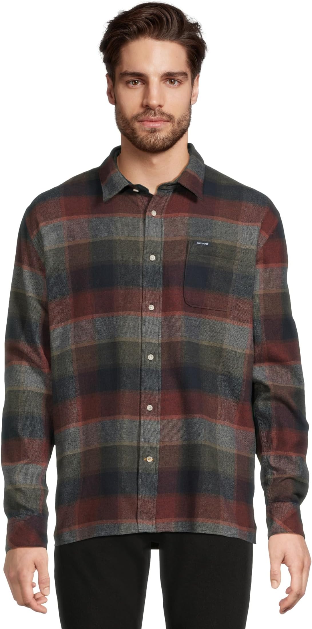 

Мужская свободная клетчатая рубашка Copswell Barbour, Navy