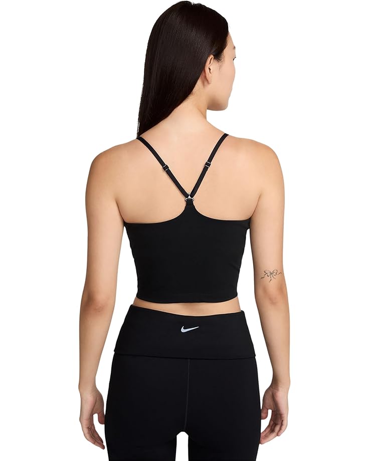 Бюстгальтер Nike Indy Light Support Bra Tank, черный/белый — фото 2