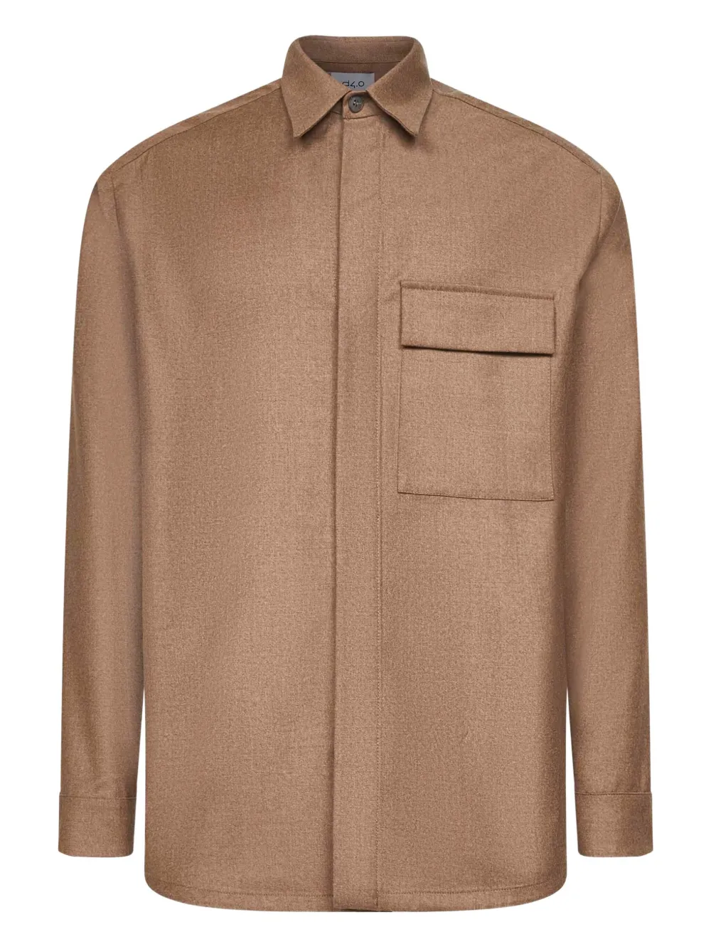 

Рубашка с накладными карманами и манжетами на пуговицах D4.0, нейтральный