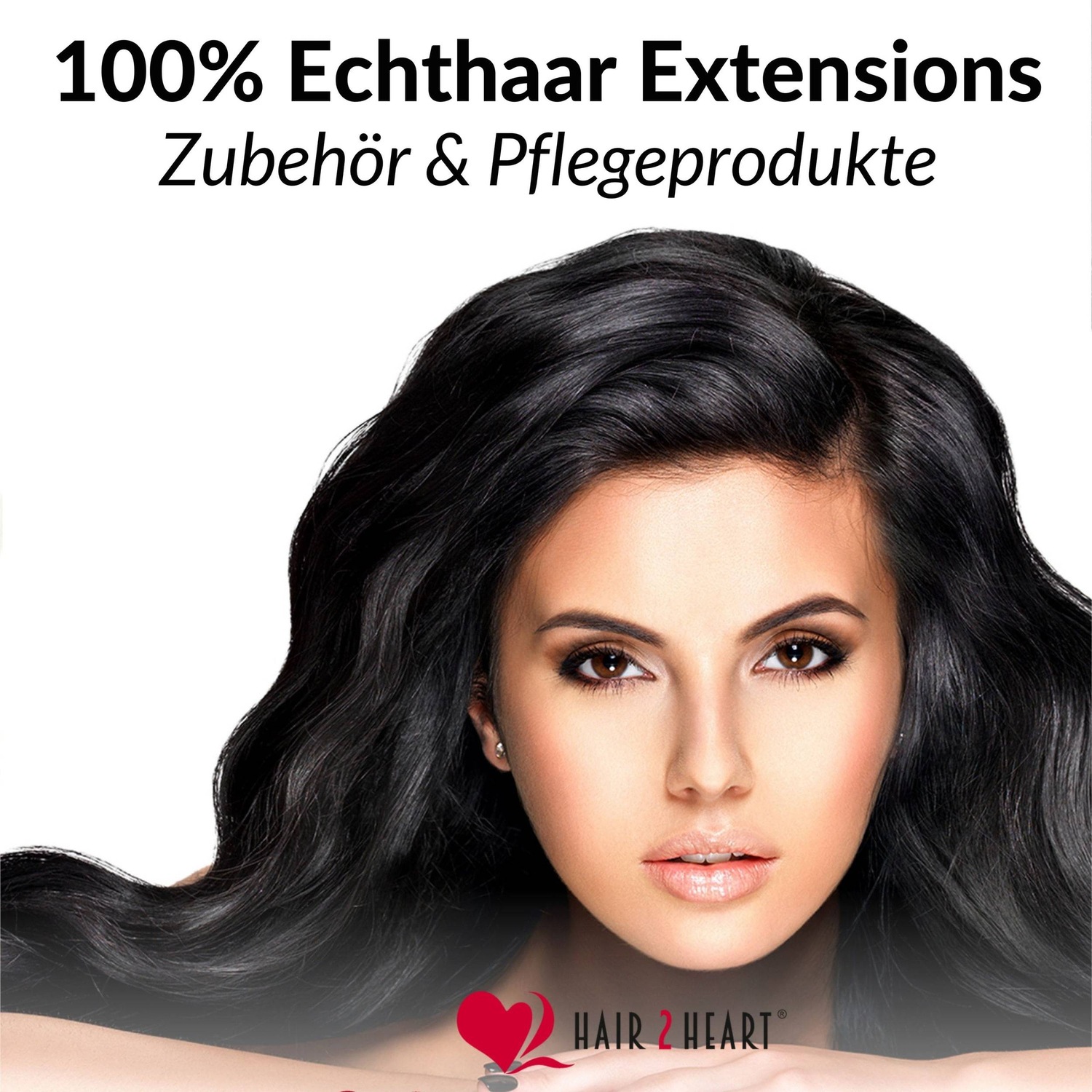 

Накладные волосы microring extensions echthaar #2/0 schwarz 0.5g Hair2Heart, 60cm, количество 25 шт.