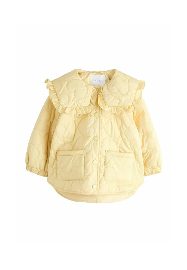 Куртка свободного кроя с водоотталкивающим воротником-рюшами Next, Lemon Yellow