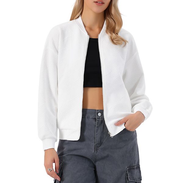 

Куртка-бомбер для женщин Casual с фактурной отделкой Inspire Chic