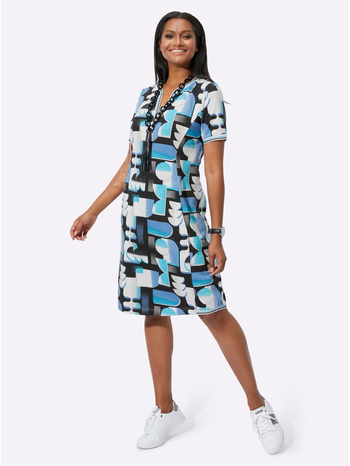 

Платье-рубашка с принтом бирюзового и черного цветов WITT WEIDEN