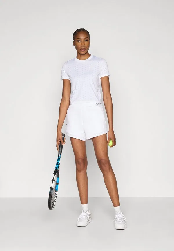 Короткие спортивные шорты Lacoste Sport, классический стиль, белые — фото 2