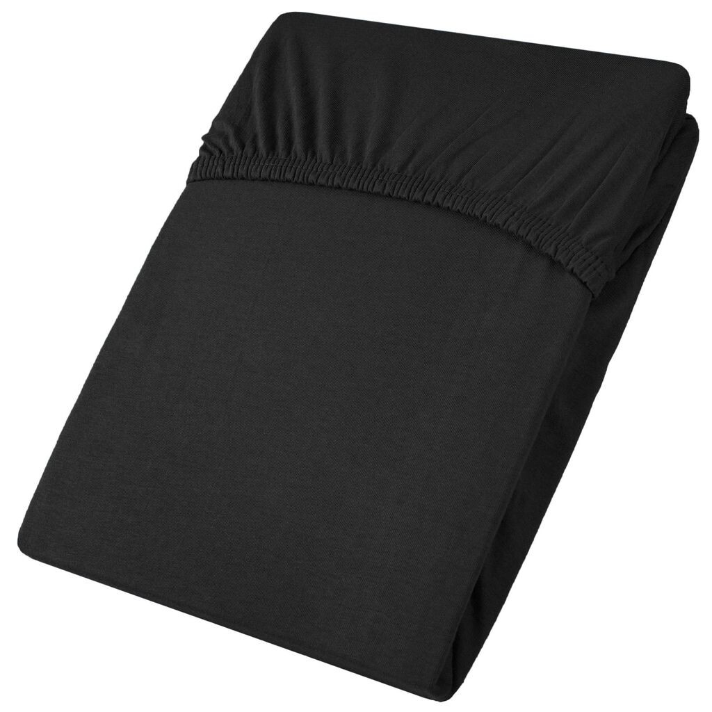 

Топпер Viana 90х200-100х200 черный хлопковый трикотаж 130г/м² aqua-textil