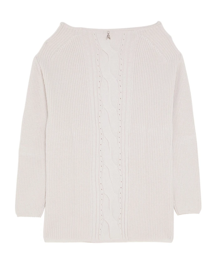 

Свитер крупной вязки с круглым вырезом Patrizia Pepe, серый