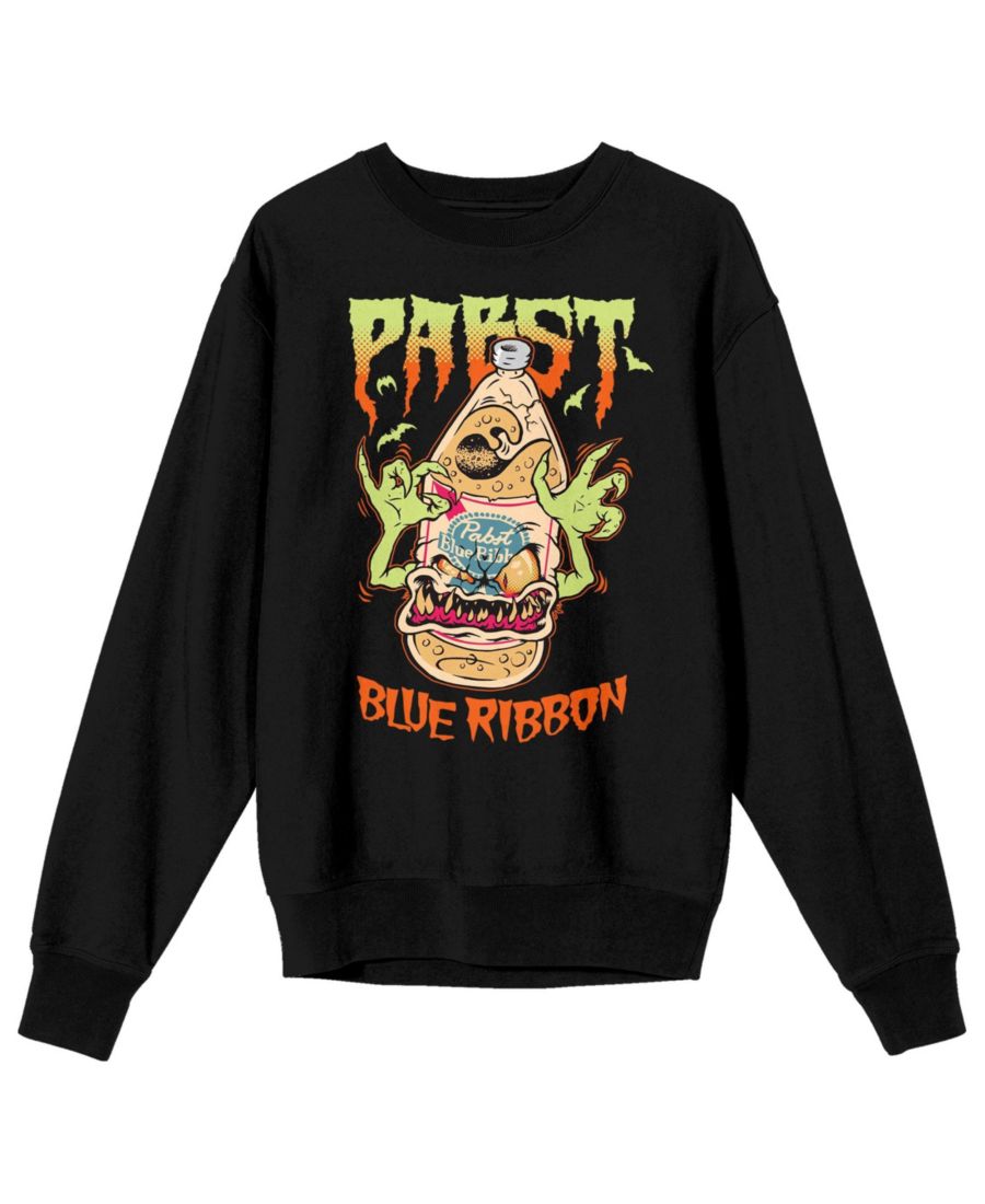 

Мужская толстовка с изображением монстра из пивной бутылки Pabst Blue Ribbon, Black