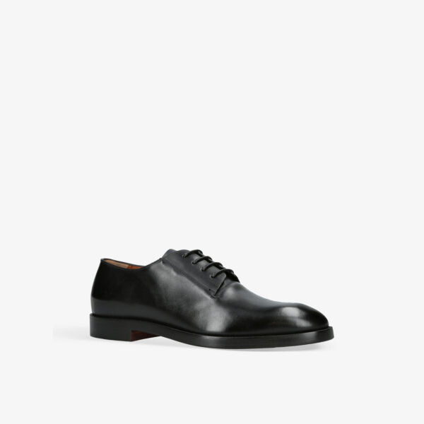 Кожаные оксфорды Torino с отстрочкой в тон Ermenegildo Zegna, черный — фото 3