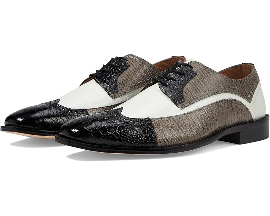 

Оксфорды Stacy Adams Gallinari Wingtip Lace Up, цвет Black/Gray/White