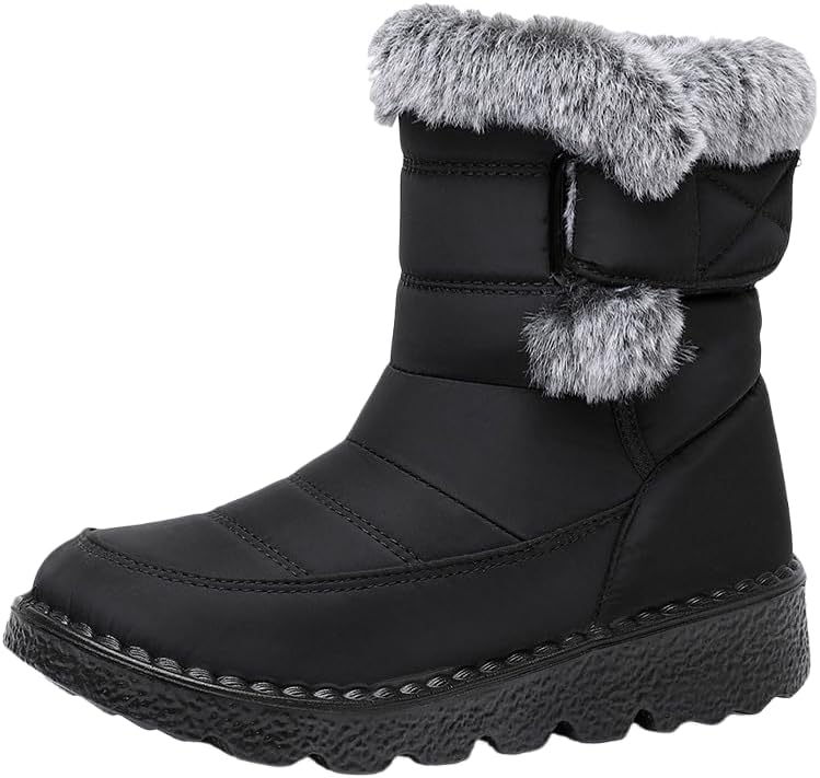 

Женские и мужские зимние ботинки с толстой подошвой, легкие, противоскользящие, на щиколотку, водонепроницаемые, с мягким утеплителем и меховой подкладкой, кроссовки на липучке Hhhchpm, синий