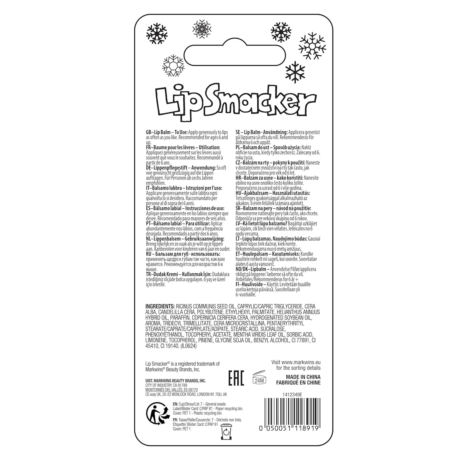 Детский бальзам для губ «Holiday Frappe Cup» со вкусом перечной мяты от Lip Smacker Lip Smacker — фото 4