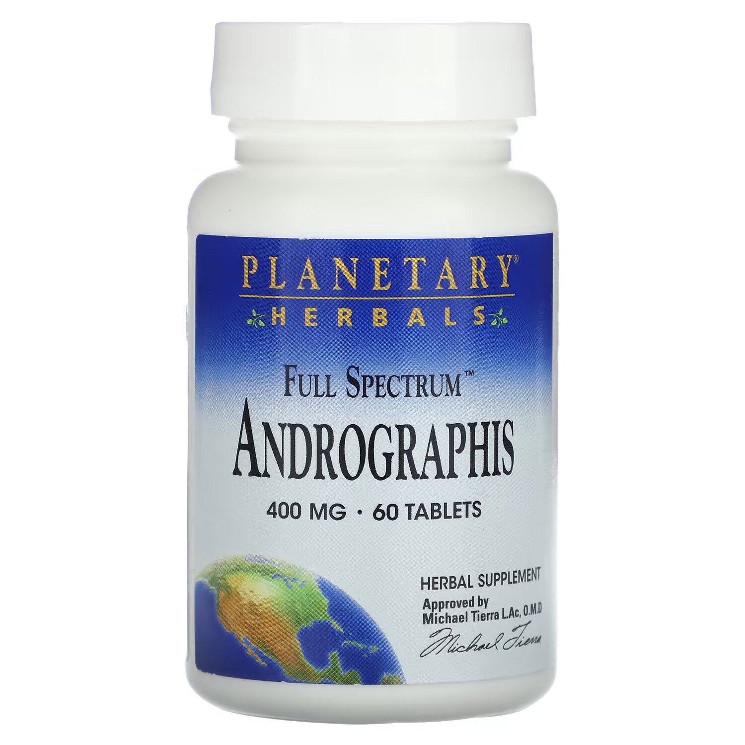 

Добавка Planetary Herbals Андрографис полного спектра 400 мг, 60 таблеток