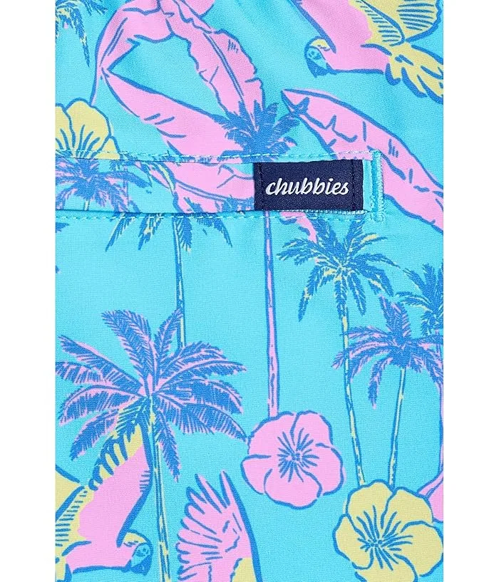 Плавки The Flock Parties Lined Swim Trunk Chubbies Kids, Turquoise/Aqua/Pattern Based — фото 3