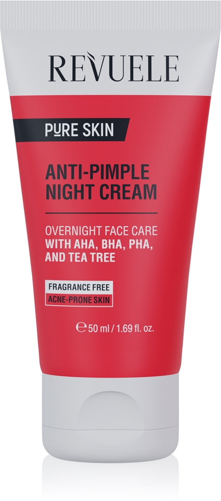 

Ночной крем Pure Skin против прыщей для лечения акне Revuele, 50 мл