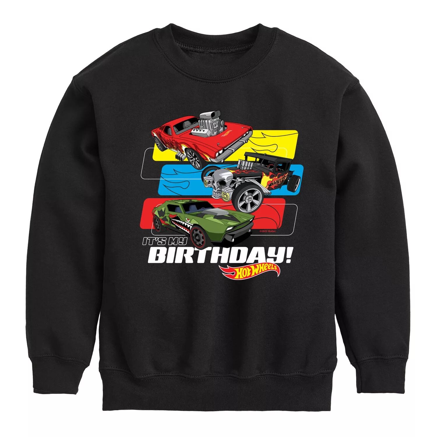 

Флисовый свитшот Hot Wheels It My Birthday для мальчиков 8–20 лет Licensed Character, черный
