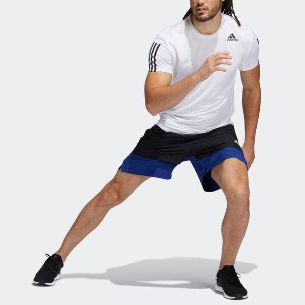 Шорты adidas Colorblock Gym Sports Shorts Blue, синий — фото 4