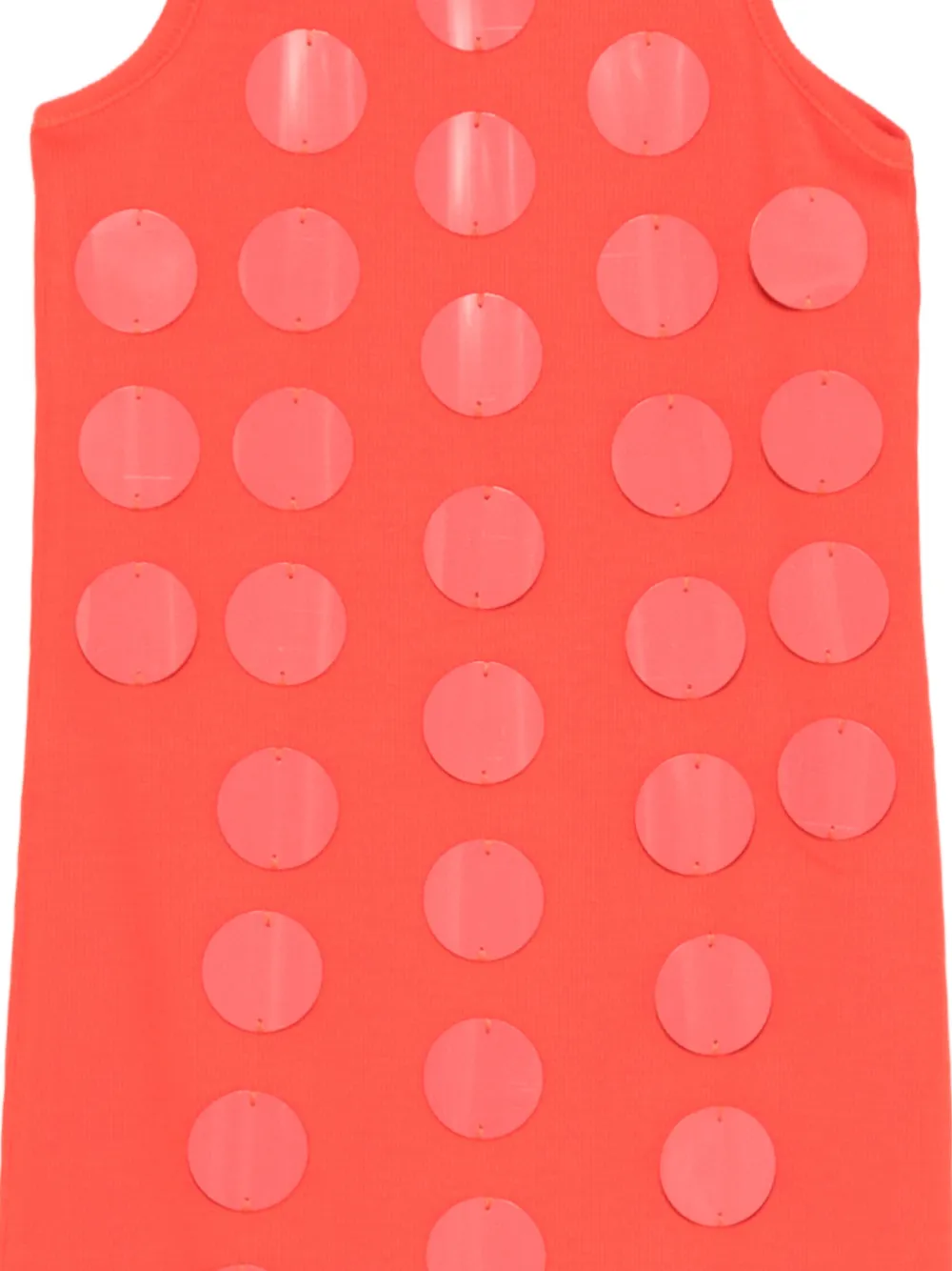 Платье с аппликацией в виде кругов Msgm Kids, оранжевый — фото 3