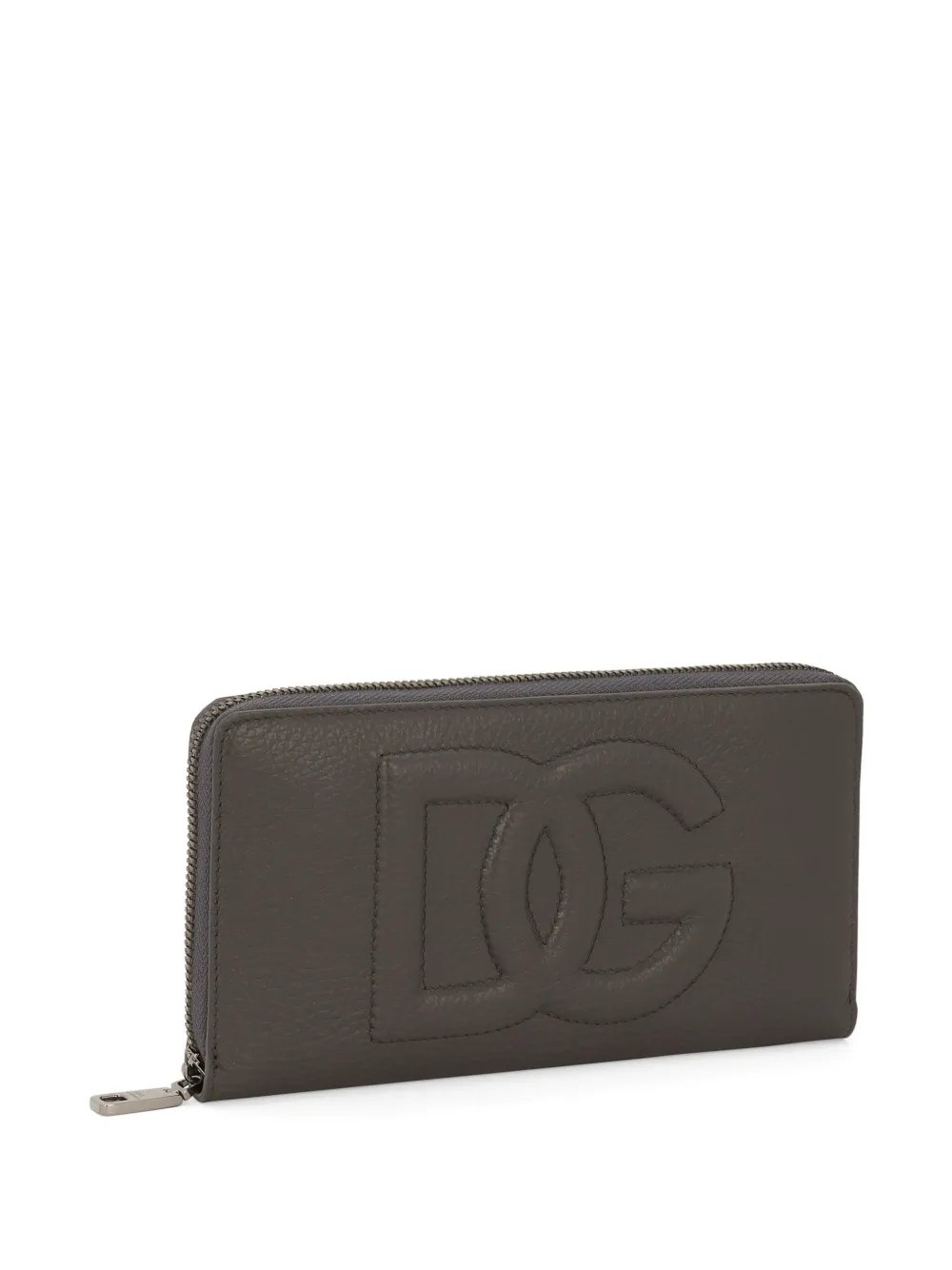 Кошелек с круговой молнией и логотипом DG DOLCE & GABBANA, серый — фото 3