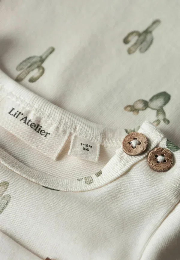 Боди с длинным рукавом Lil' Atelier, цвет кокосовое молоко — фото 4