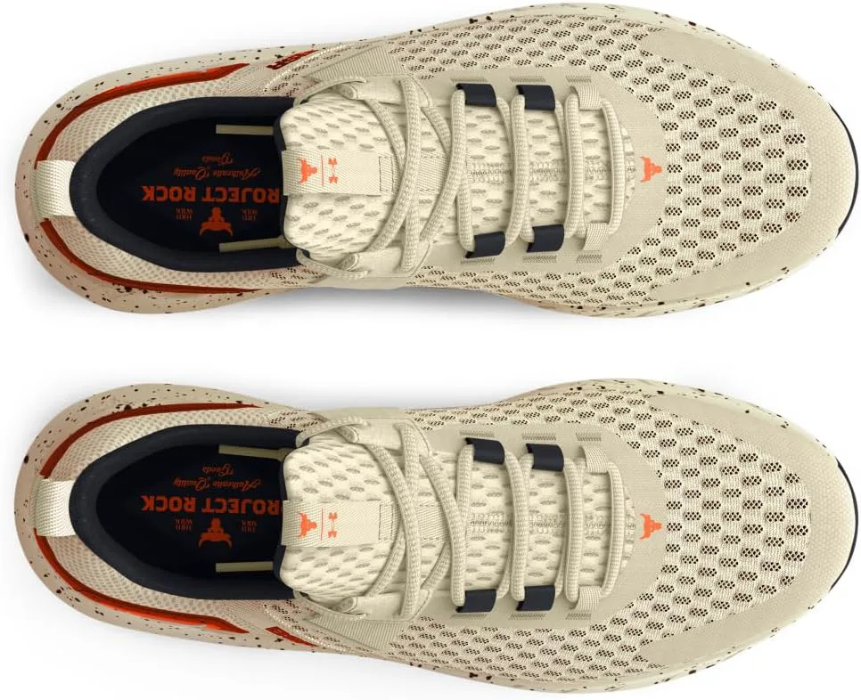 Кроссовки мужские Under Armour Project Rock Blood Sweat Respect 4, черный/оранжевый — фото 4