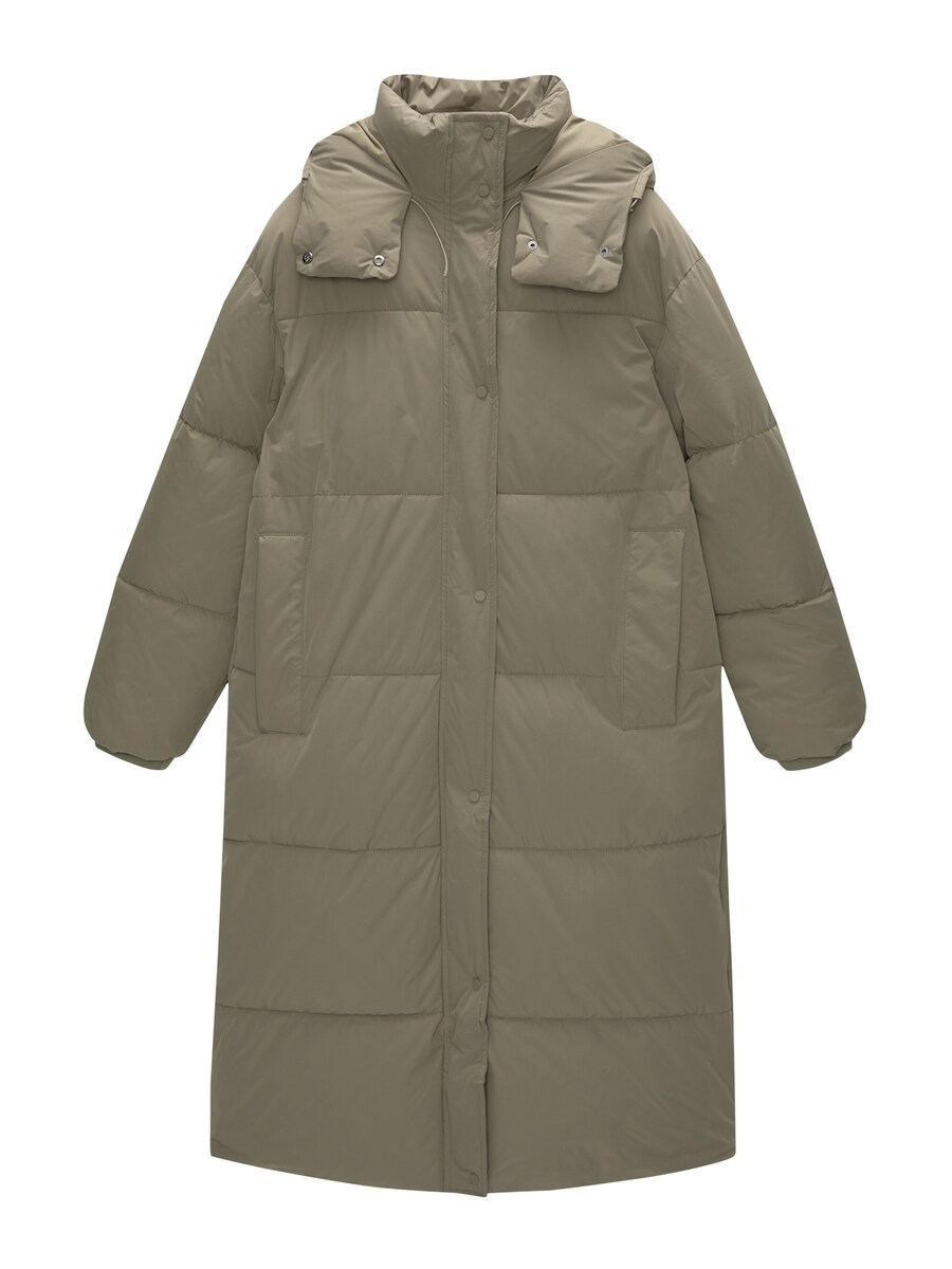 

Зимнее пальто Pull&Bear, оливковый