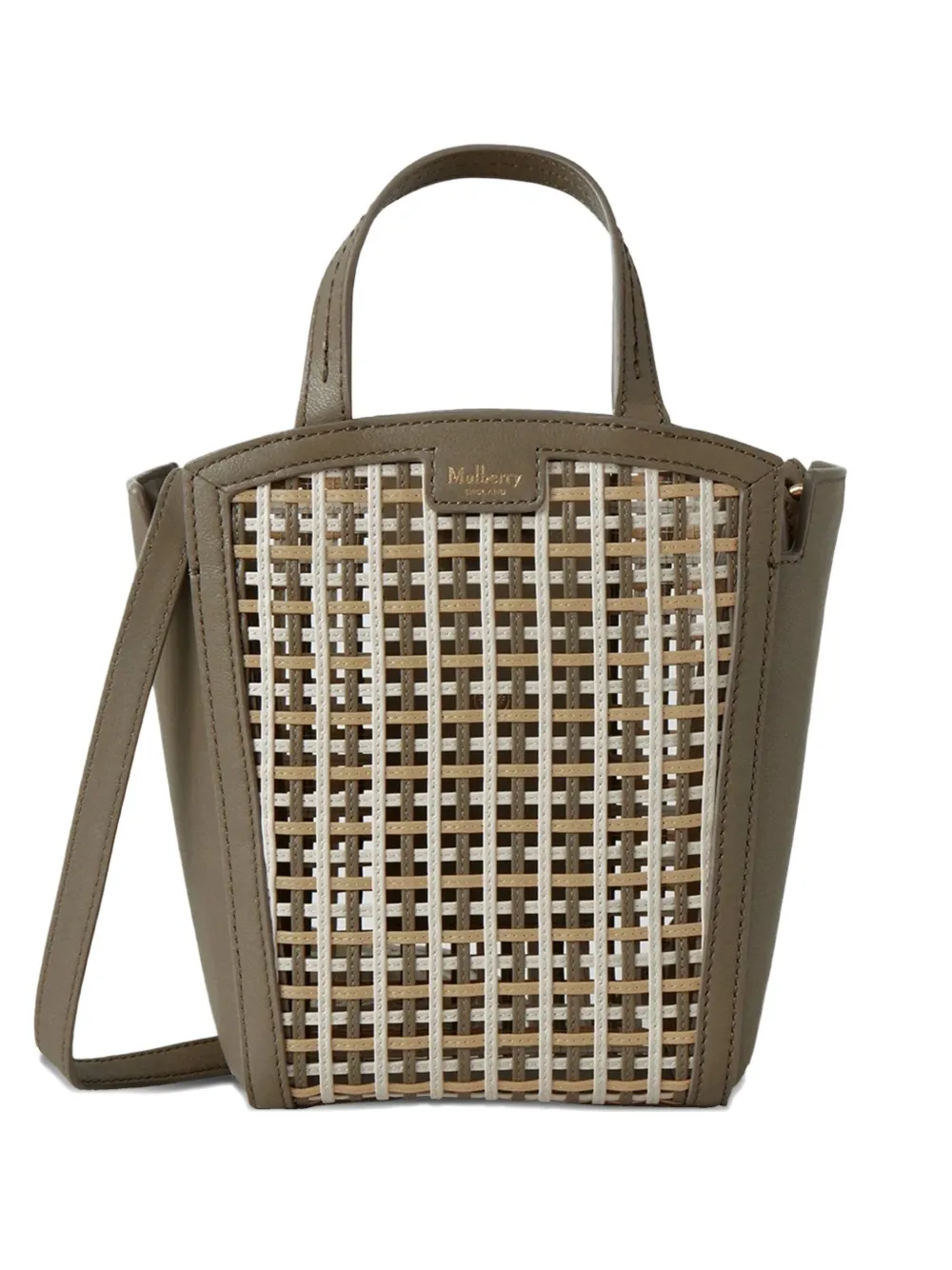 

Кожаная сумка-тоут мини Clovelly Mulberry, зеленый