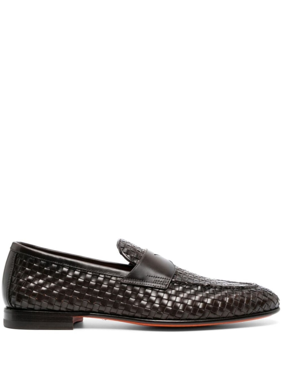 

Santoni плетеные лоферы, коричневый