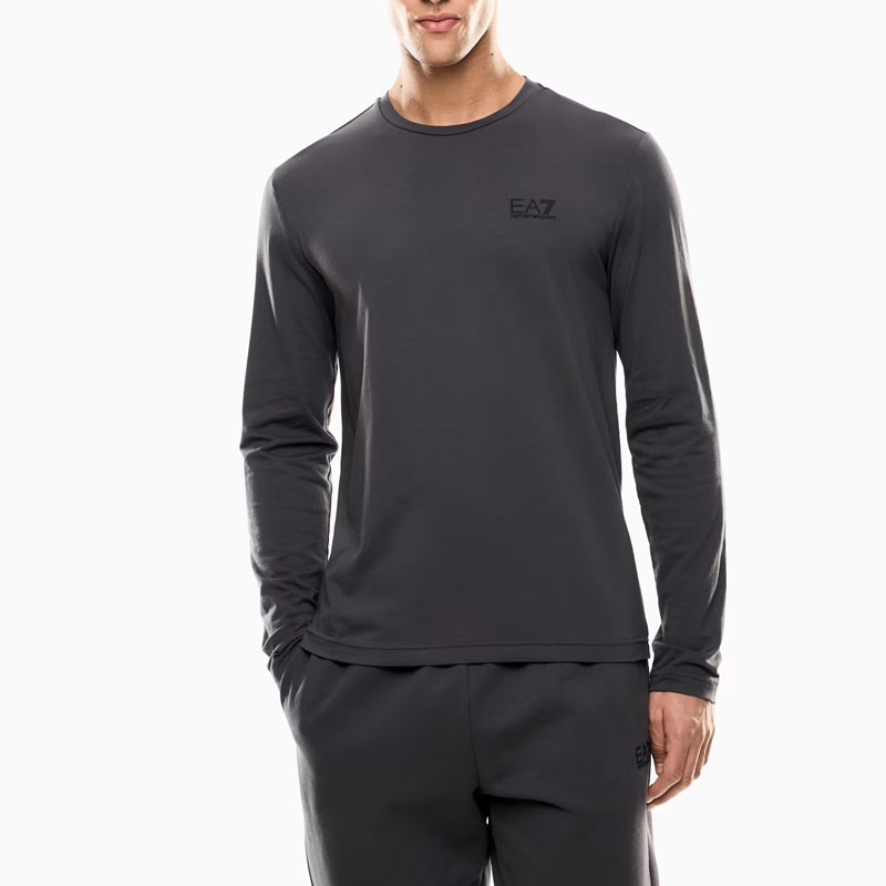 Футболка EA7 FW25 мужская EMPORIO ARMANI, серый — фото 2